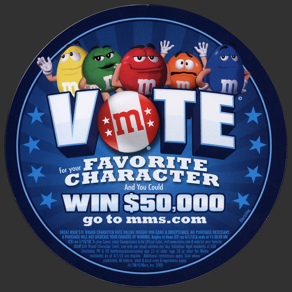 The Redolution Is Now!Vote Red - 2008 M&M Ad campaign