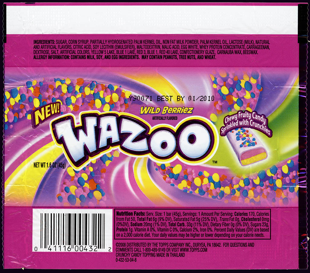 Topps' Weird-and-Wild Wazoo Bars!
