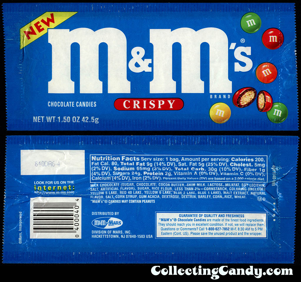 Crispy M&M's in the classic blue package. : r/nostalgia